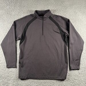 Nike Sweater Tiger Woods Collection 1/4 Zip Mens XL Gray Performance Golf ESPN